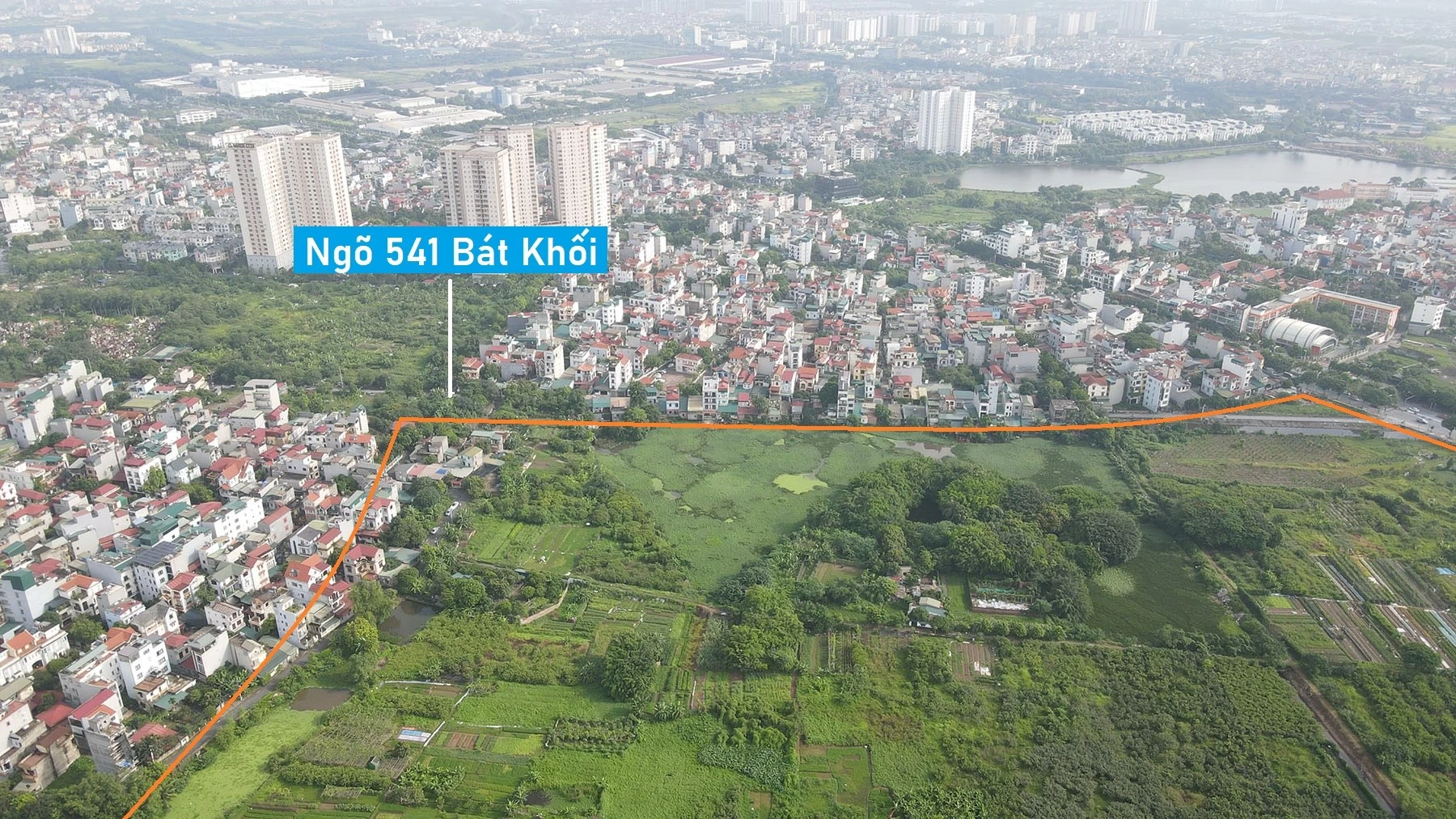 Toàn cảnh khu đất sẽ xây hồ điều hòa Cự Khối hơn 30 ha ở quận Long Biên