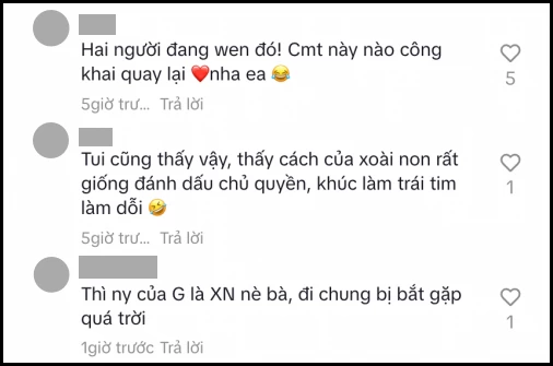 Nhiều ý kiến khẳng định Xoài Non và Gil Lê đang hẹn hò