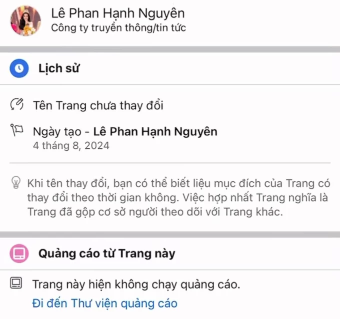 Thông tin chính thức về việc tại sao Quế Anh được công ty lập fanpage Hoa hậu từ khi chưa đăng quang