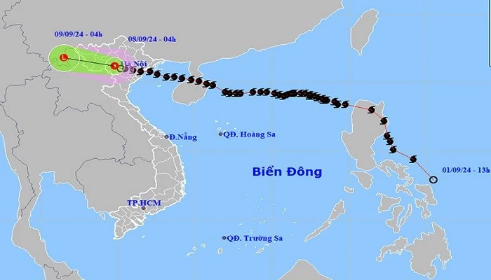 Bão Yagi suy yếu thành áp thấp nhiệt đới, tiếp tục gây mưa to