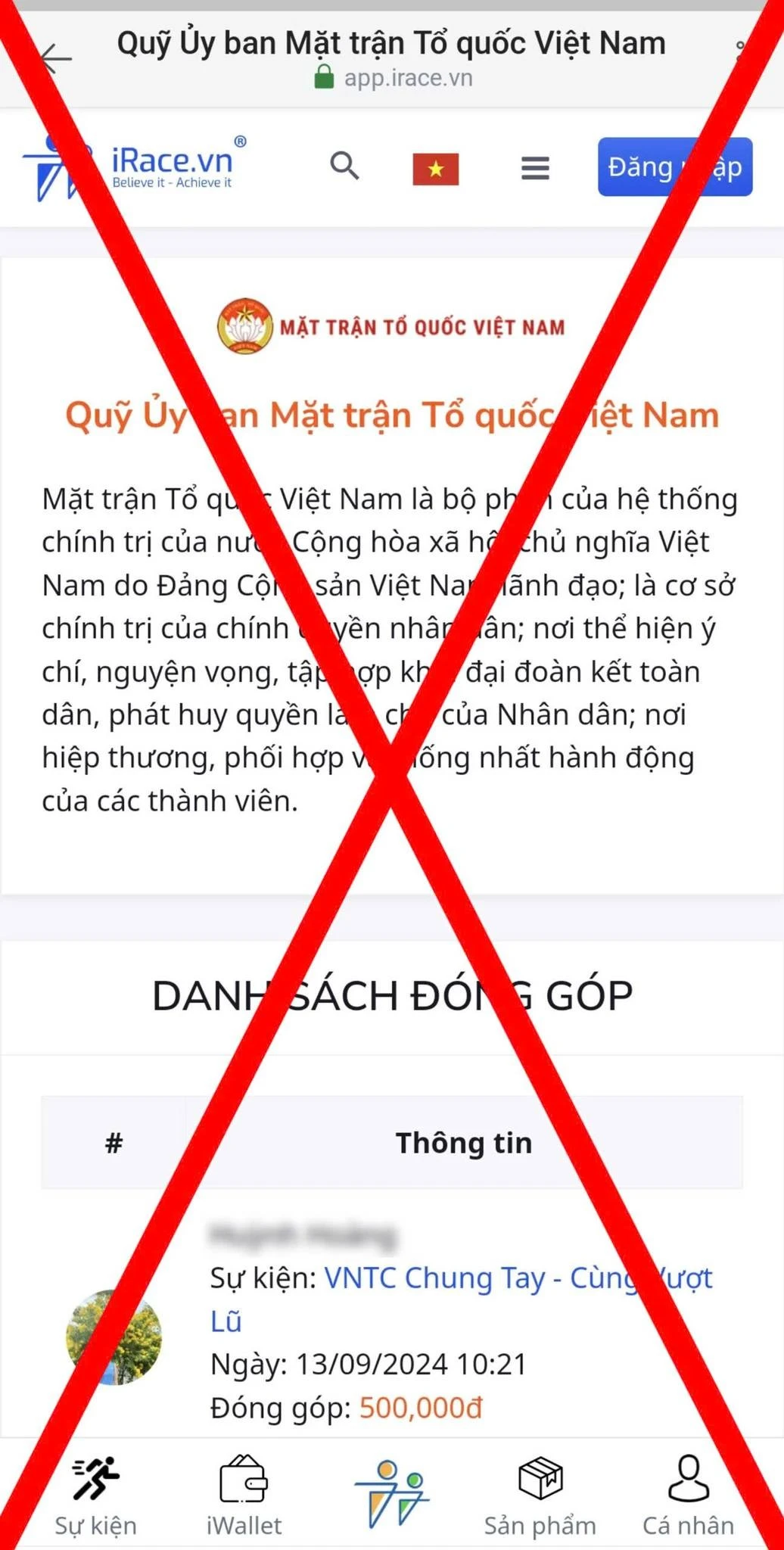 CẢNH BÁO: Xuất hiện website, trang thông tin giả mạo MTTQ Việt Nam để trục lợi tiền ủng hộ