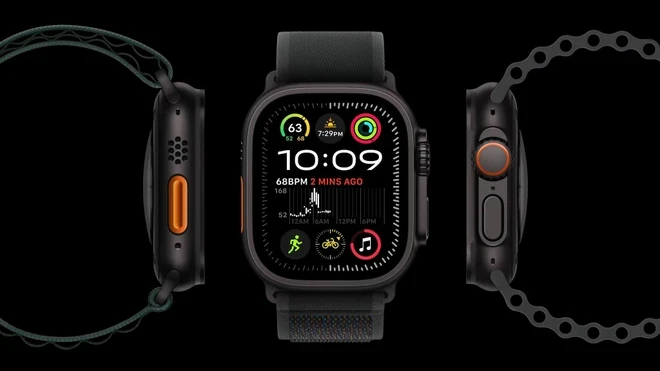 Mẫu Apple Watch Ultra 2 mới được cập nhật thêm màu Titan đen.