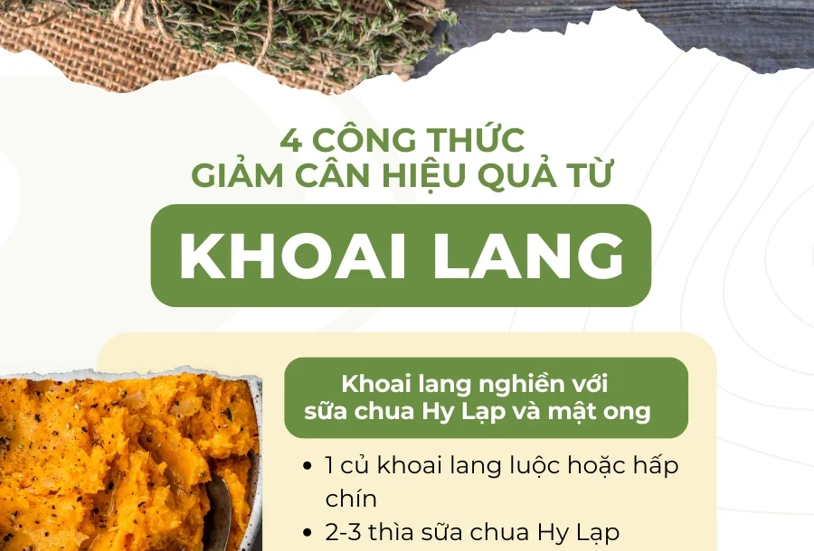 4 công thức giảm cân hiệu quả từ khoai lang