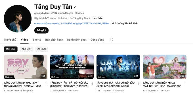 MV Ikigai đã bị ẩn trên kênh YouTube của Tăng Duy Tân 