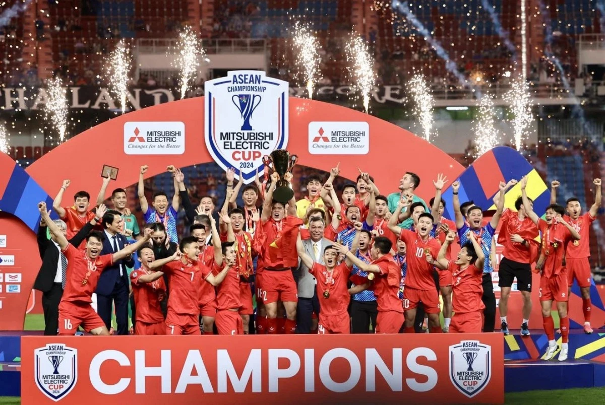 Việt Nam tiếp tục tăng điểm trên bảng xếp hạng FIFA nhờ Vô địch AFF Cup 2024