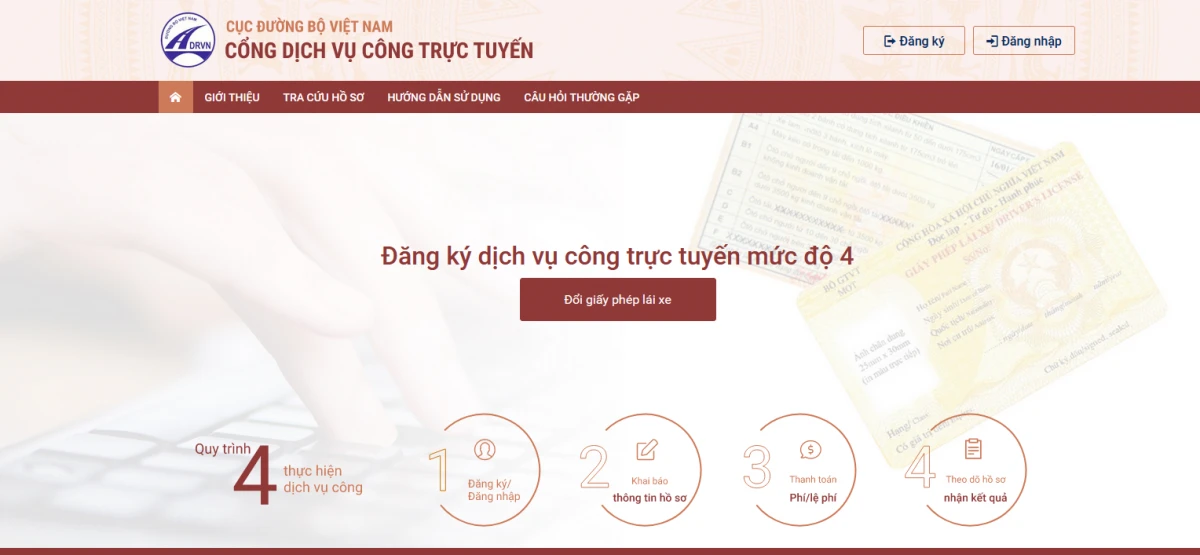 Hướng dẫn đổi giấy phép lái xe trực tuyến tại nhà