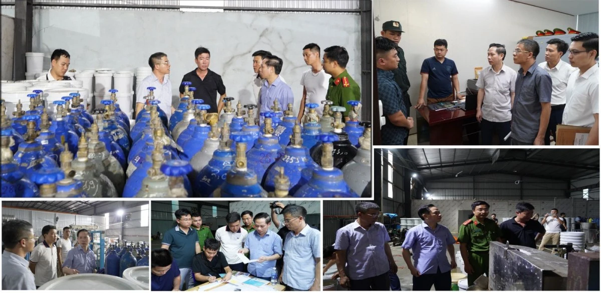 Hà Nội: Phát hiện 3 nhà xưởng sản xuất khí cười trong đường dây liên tỉnh bị triệt phá