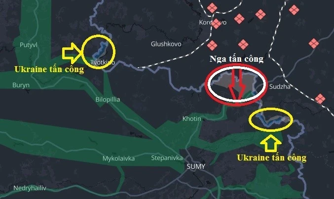Nga bịt lỗ Sudzha, Ukraine chọc thủng Tetkino