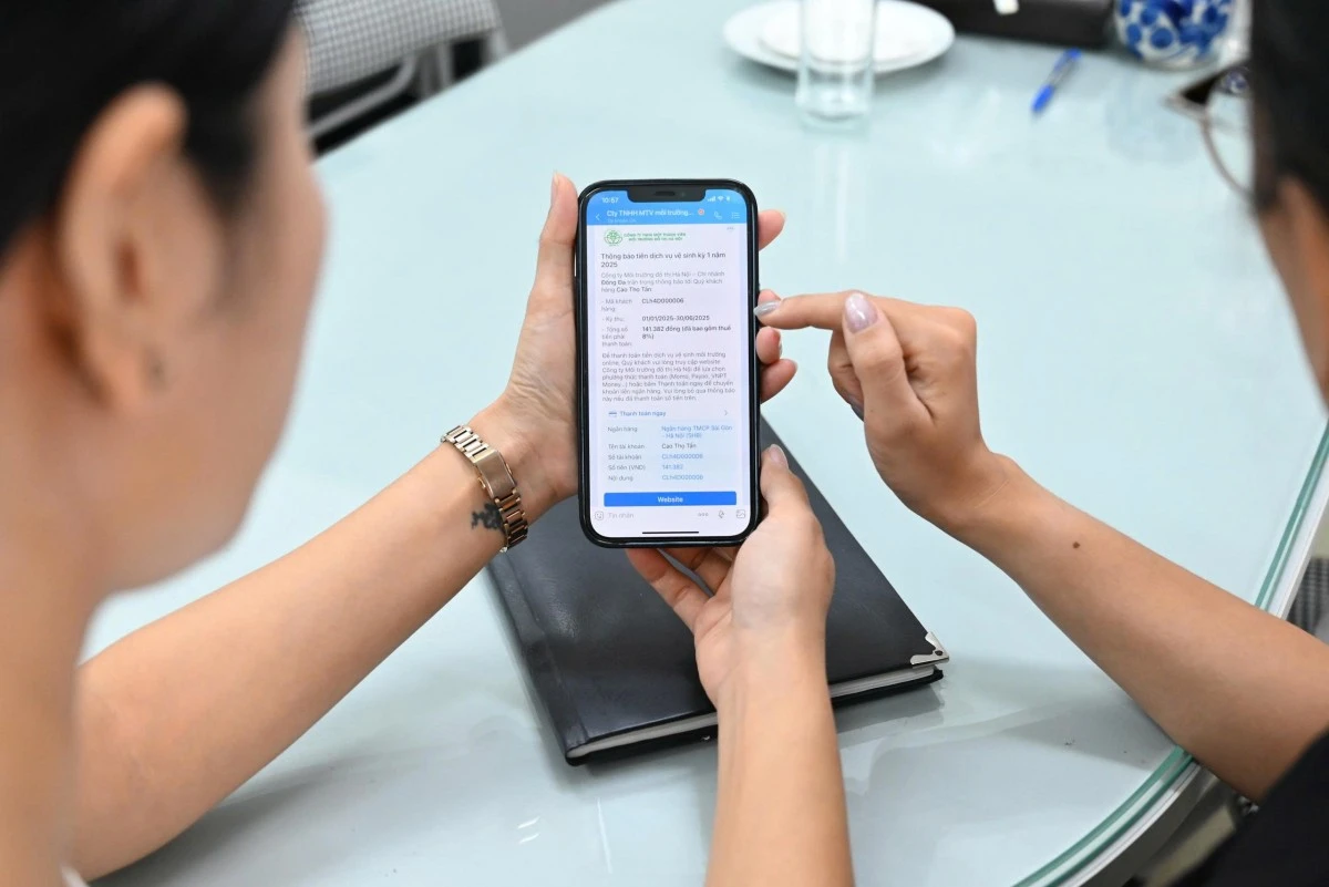 Thu phí vệ sinh môi trường qua ví điện tử: Tiện lợi, minh bạch