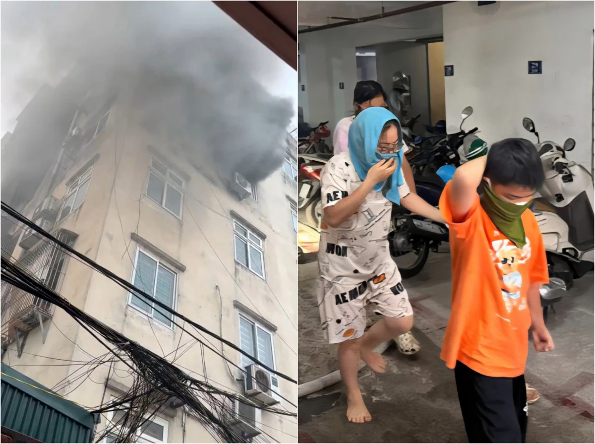 Cháy chung cư mini 8 tầng ở Tây Hồ, hàng chục người được hướng dẫn thoát nạn