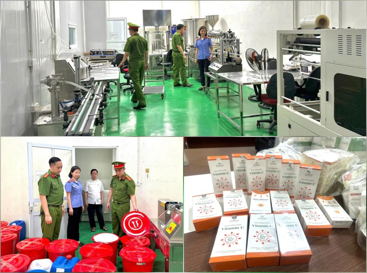 Bắt Giám đốc Athena Việt Nam sản xuất hàng nghìn lọ kem chống nắng, mỹ phẩm giả