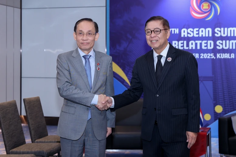 Bộ trưởng Ngoại giao Lê Hoài Trung tiếp xúc song phương nhân dịp tham dự Hội nghị cấp cao ASEAN lần thứ 47 và các hội nghị cấp cao liên quan- Ảnh 2.