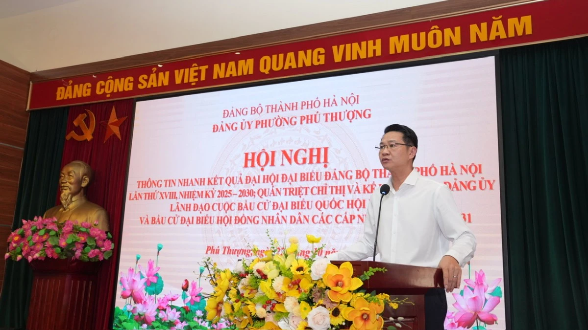 Phú Thượng quán triệt kết quả Đại hội Đảng bộ Thành phố và triển khai nhiệm vụ bầu cử 2026-2031 Phú Thượng quán triệt kết quả Đại hội Đảng bộ Thành phố và triển khai nhiệm vụ bầu cử 2026-2031