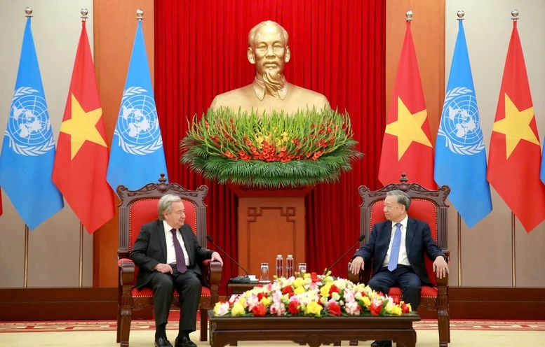 Tổng Bí thư Tô Lâm tiếp Tổng Thư ký Liên Hợp Quốc Antonio Guterres- Ảnh 4. Tổng Bí thư Tô Lâm tiếp Tổng Thư ký Liên Hợp Quốc Antonio Guterres- Ảnh 4.