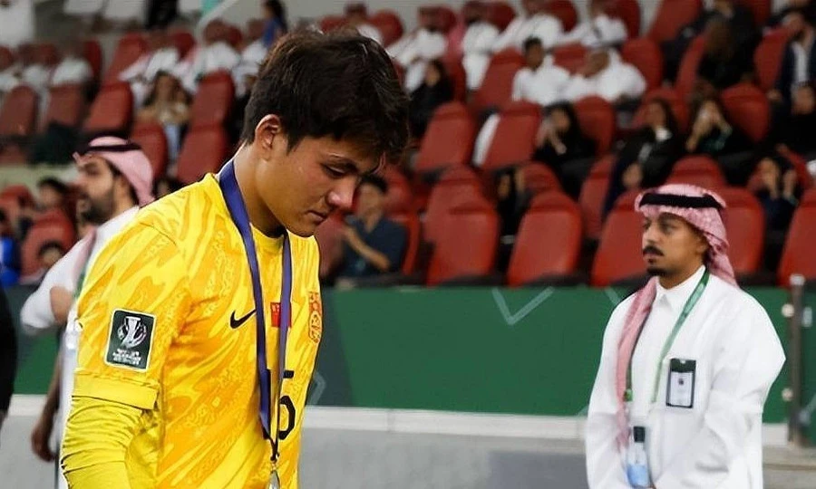 Li Hao hụt danh hiệu thủ môn xuất sắc nhật khi U23 Trung Quốc thua U23 Nhật Bản 0-4 ở chung kết U23 châu Á 2026. li-hao.jpg