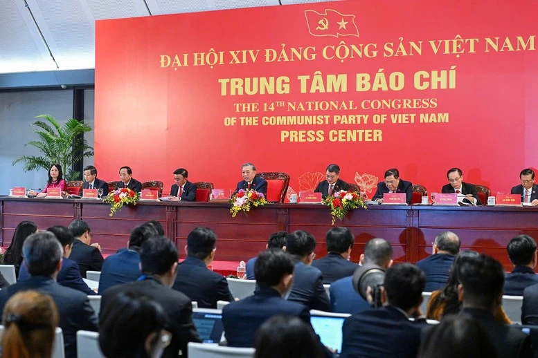 Tổng Bí thư Tô Lâm chủ trì Họp báo quốc tế thông báo kết quả Đại hội XIV của Đảng- Ảnh 3.