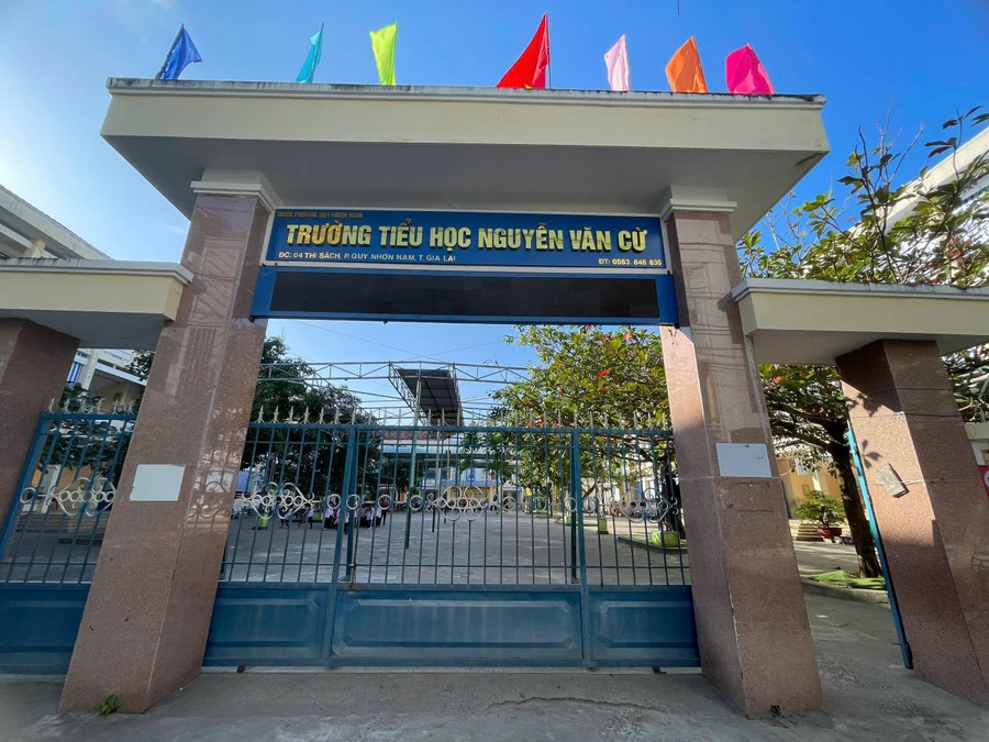 Trường Tiểu học Nguyễn Văn Cừ, nơi xảy ra sai phạm.