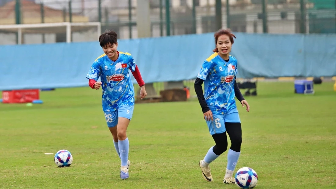 ĐT nữ Việt Nam tăng tốc chuẩn bị VCK châu Á 2026 - Ảnh 1. ĐT nữ Việt Nam tăng tốc chuẩn bị VCK châu Á 2026 - Ảnh 1.