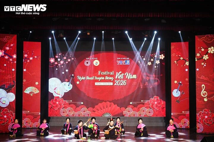 Chương trình Festival Nghệ thuật truyền thống Việt Nam 2026 diễn ra vào chiều 12/2, tại Nhà hát Đài Tiếng nói Việt Nam (58 Quán Sứ, Hà Nội).