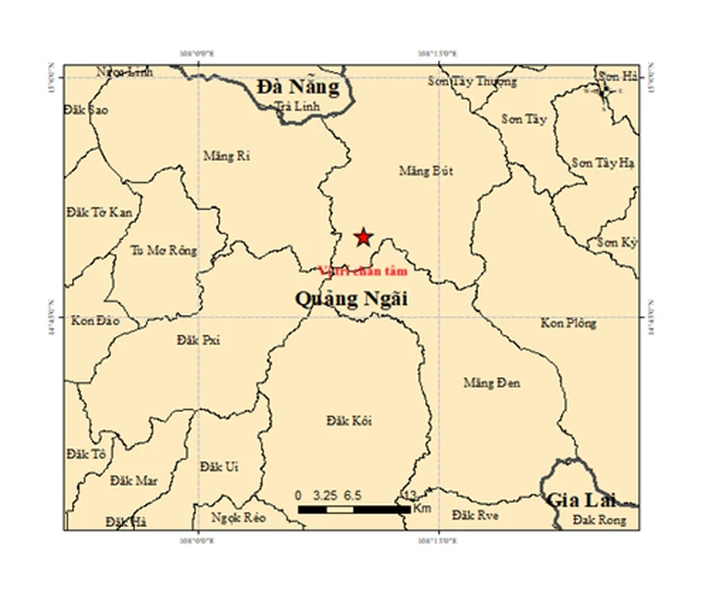 Quảng Ngãi xảy ra 7 trận động đất trong 2 ngày- Ảnh 1.