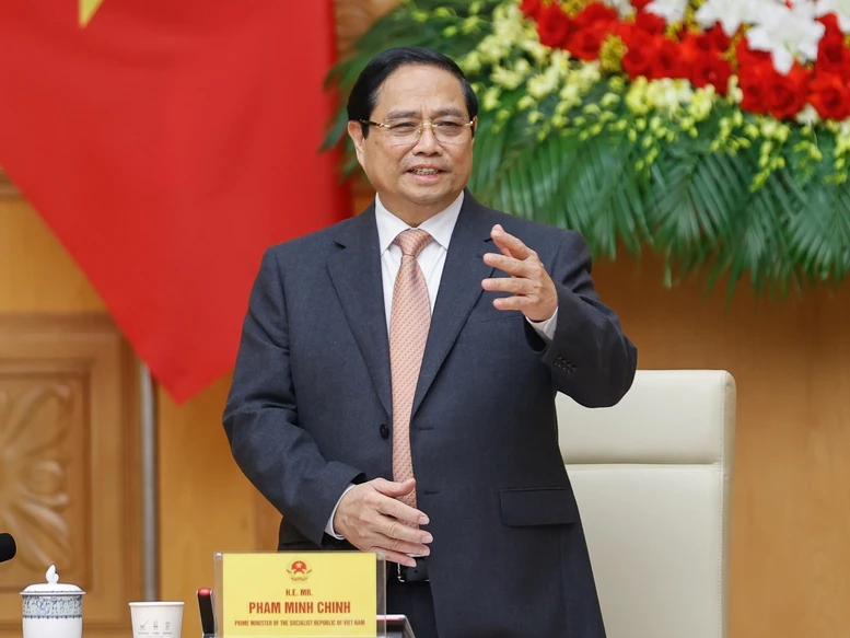 Thủ tướng Phạm Minh Chính làm việc với Đoàn doanh nghiệp Thuỵ Sĩ và châu Âu- Ảnh 3. Thủ tướng Phạm Minh Chính làm việc với Đoàn doanh nghiệp Thuỵ Sĩ và châu Âu- Ảnh 3.