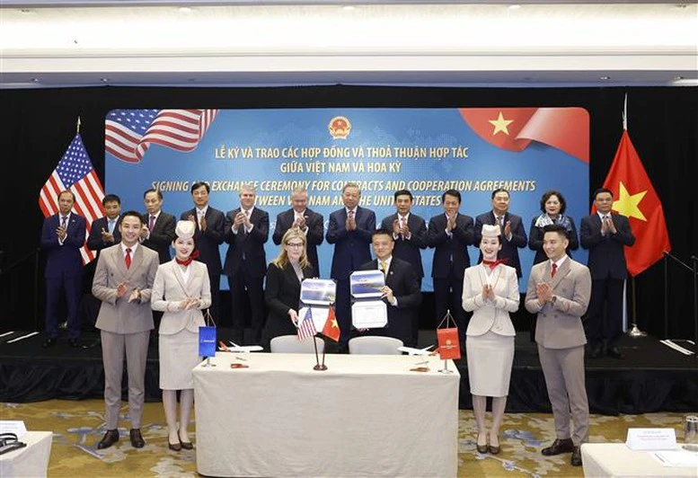 Tổng Bí thư Tô Lâm chứng kiến lễ ký và trao các thoả thuận hợp tác giữa Việt Nam và Hoa Kỳ- Ảnh 4.