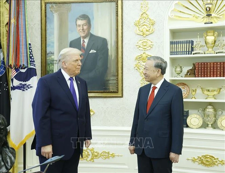 Tổng Bí thư Tô Lâm gặp Tổng thống Hoa Kỳ Donald Trump- Ảnh 4.