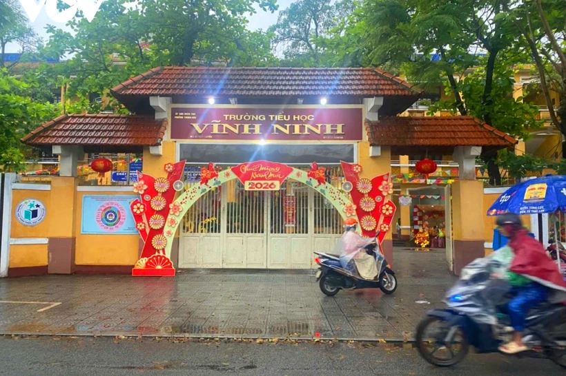 Trường Tiểu học Vĩnh Ninh nơi cháu T.L.A.T đang theo học