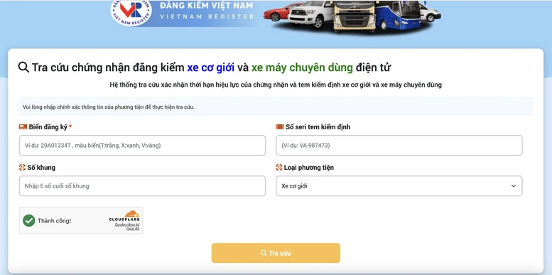 Hướng dẫn tra cứu giấy chứng nhận kiểm định điện tử- Ảnh 1. Hướng dẫn tra cứu giấy chứng nhận kiểm định điện tử- Ảnh 1.