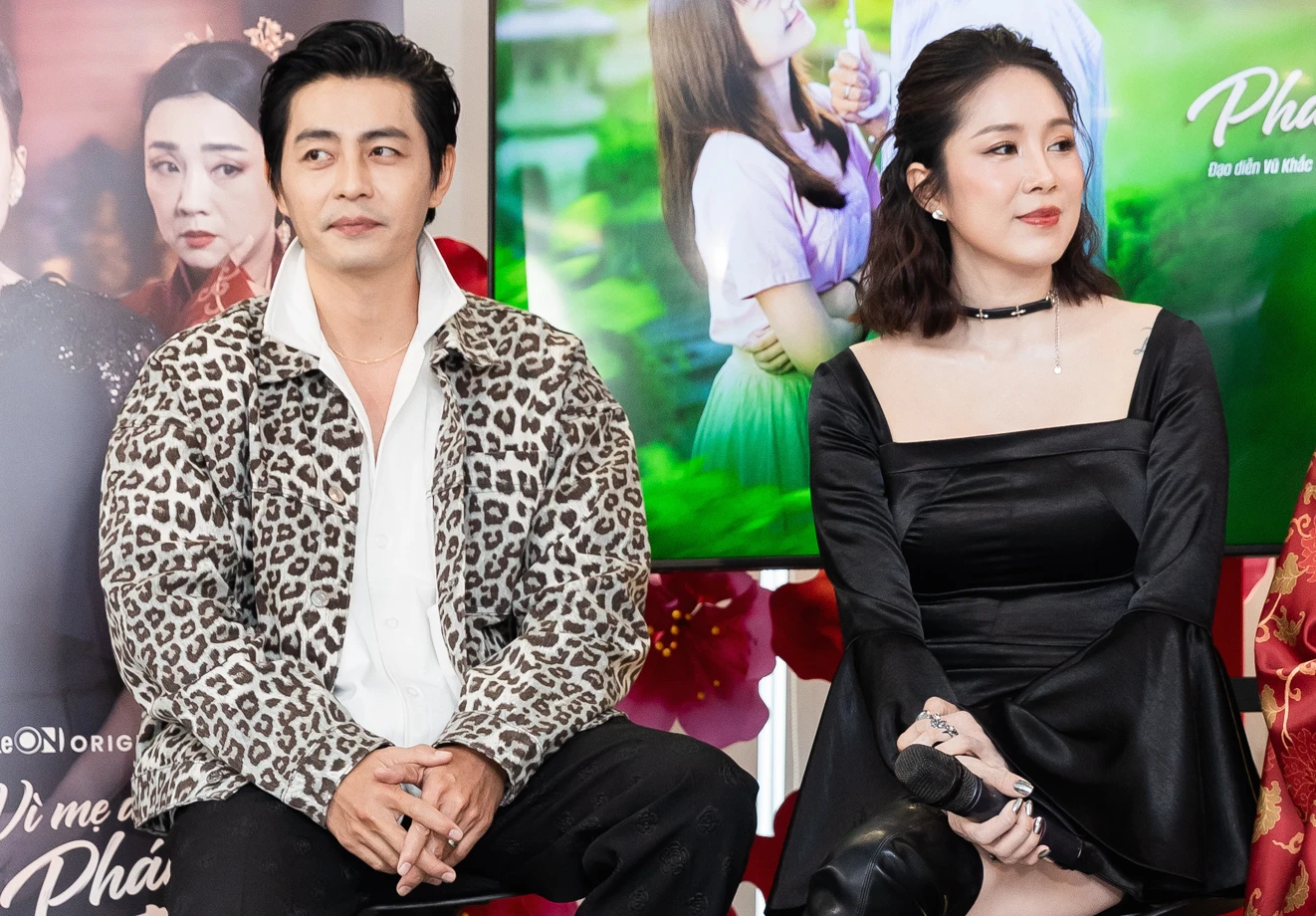 Diễn viên Lê Phương và Quốc Huy tại sự kiện