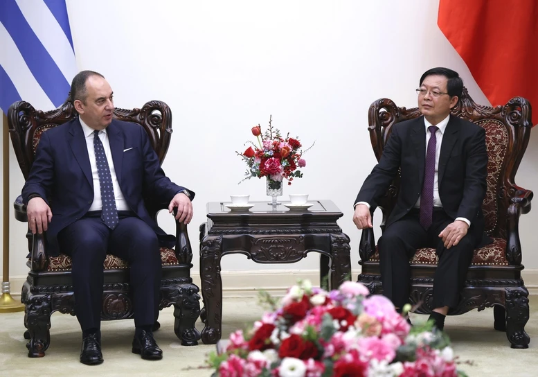 Phó Thủ tướng Chính phủ Hồ Quốc Dũng tiếp Phó Chủ tịch thứ nhất Quốc hội Hy Lạp- Ảnh 2. Phó Thủ tướng Chính phủ Hồ Quốc Dũng tiếp Phó Chủ tịch thứ nhất Quốc hội Hy Lạp- Ảnh 2.