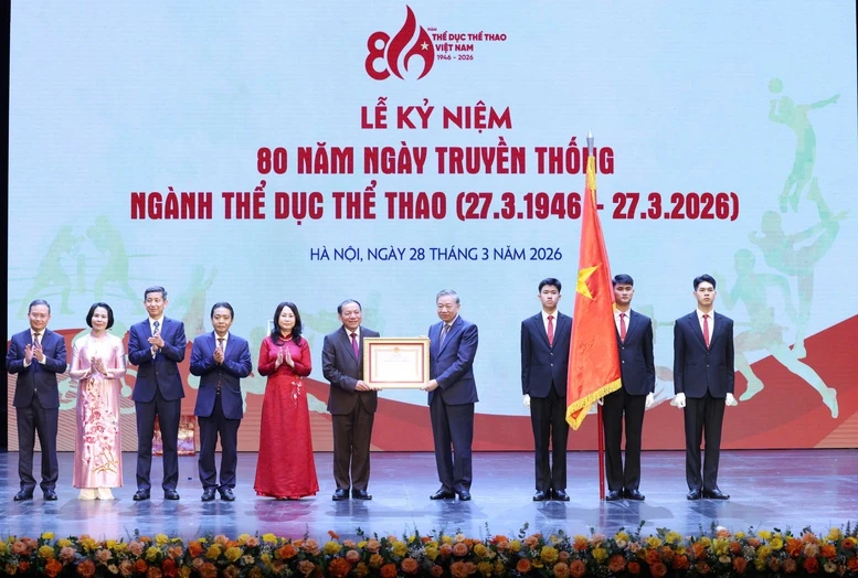 Tổng Bí thư dự Lễ kỷ niệm 80 năm Ngày truyền thống Ngành Thể dục Thể thao- Ảnh 5. Tổng Bí thư dự Lễ kỷ niệm 80 năm Ngày truyền thống Ngành Thể dục Thể thao- Ảnh 5.