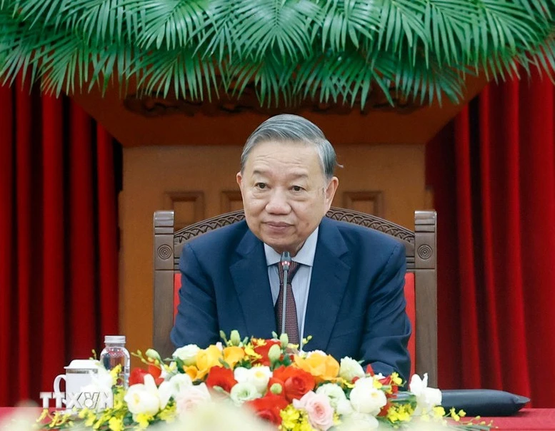 Tổng Bí thư tiếp các Bộ trưởng Trung Quốc nhân dịp Đối thoại chiến lược 3+3- Ảnh 1.