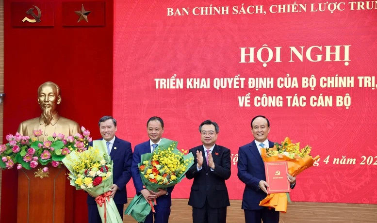 Bổ nhiệm, phân công 3 Phó Trưởng ban, Ban Chính sách, chiến lược Trung ương- Ảnh 1.