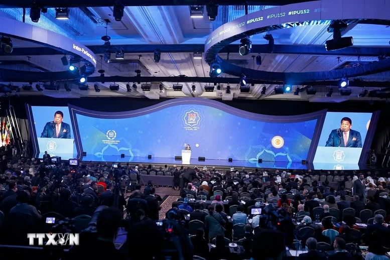Chủ tịch Quốc hội Trần Thanh Mẫn dự Lễ khai mạc Đại hội đồng lần thứ 152 của Liên minh Nghị viện Thế giới- Ảnh 4.
