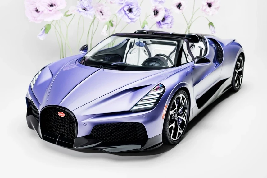 bugatti, Haute Couture, Sur Mesure, w16, w16 mistral, bugatti w16 mistral, bugatti mistral, sieu xe, hypercar, oai huong, lavender anh 1