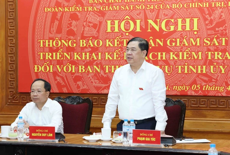 Thông báo kết quả giám sát đợt 1 đối với Ban Thường vụ Tỉnh ủy Hà Tĩnh- Ảnh 1.