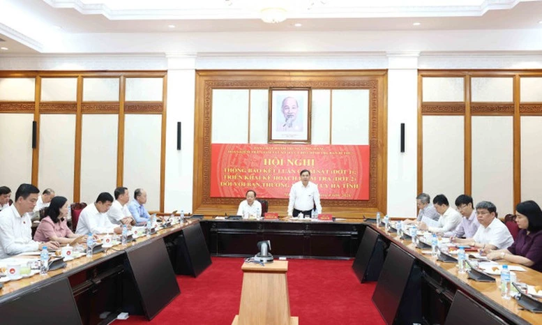Thông báo kết quả giám sát đợt 1 đối với Ban Thường vụ Tỉnh ủy Hà Tĩnh- Ảnh 2.