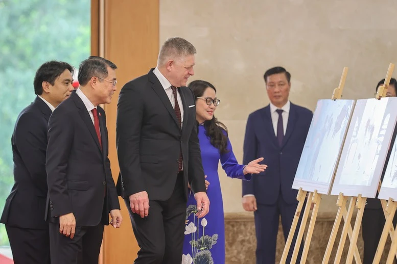 Thủ tướng Lê Minh Hưng hội đàm với Thủ tướng Cộng hòa Slovakia Robert Fico- Ảnh 7.