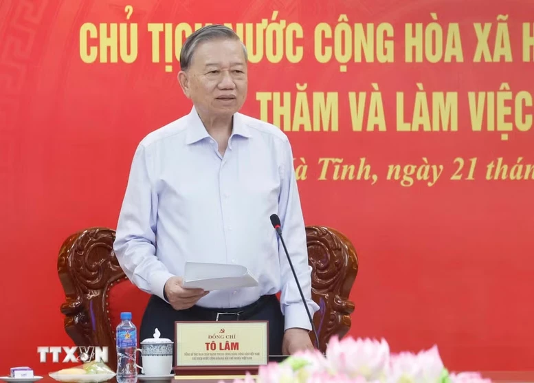Tổng Bí thư, Chủ tịch nước Tô Lâm: Hà Tĩnh khơi dậy khát vọng phát triển, quyết tâm đạt mục tiêu tăng trưởng nhanh, bền vững- Ảnh 2.