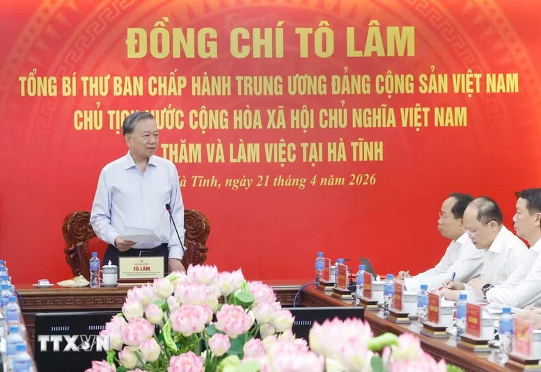 Tổng Bí thư, Chủ tịch nước Tô Lâm: Hà Tĩnh khơi dậy khát vọng phát triển, quyết tâm đạt mục tiêu tăng trưởng nhanh, bền vững- Ảnh 3.