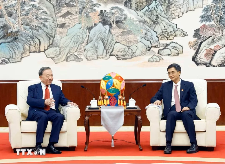Tổng Bí thư, Chủ tịch nước Tô Lâm tiếp Bí thư Quảng Tây, Trung Quốc- Ảnh 2.