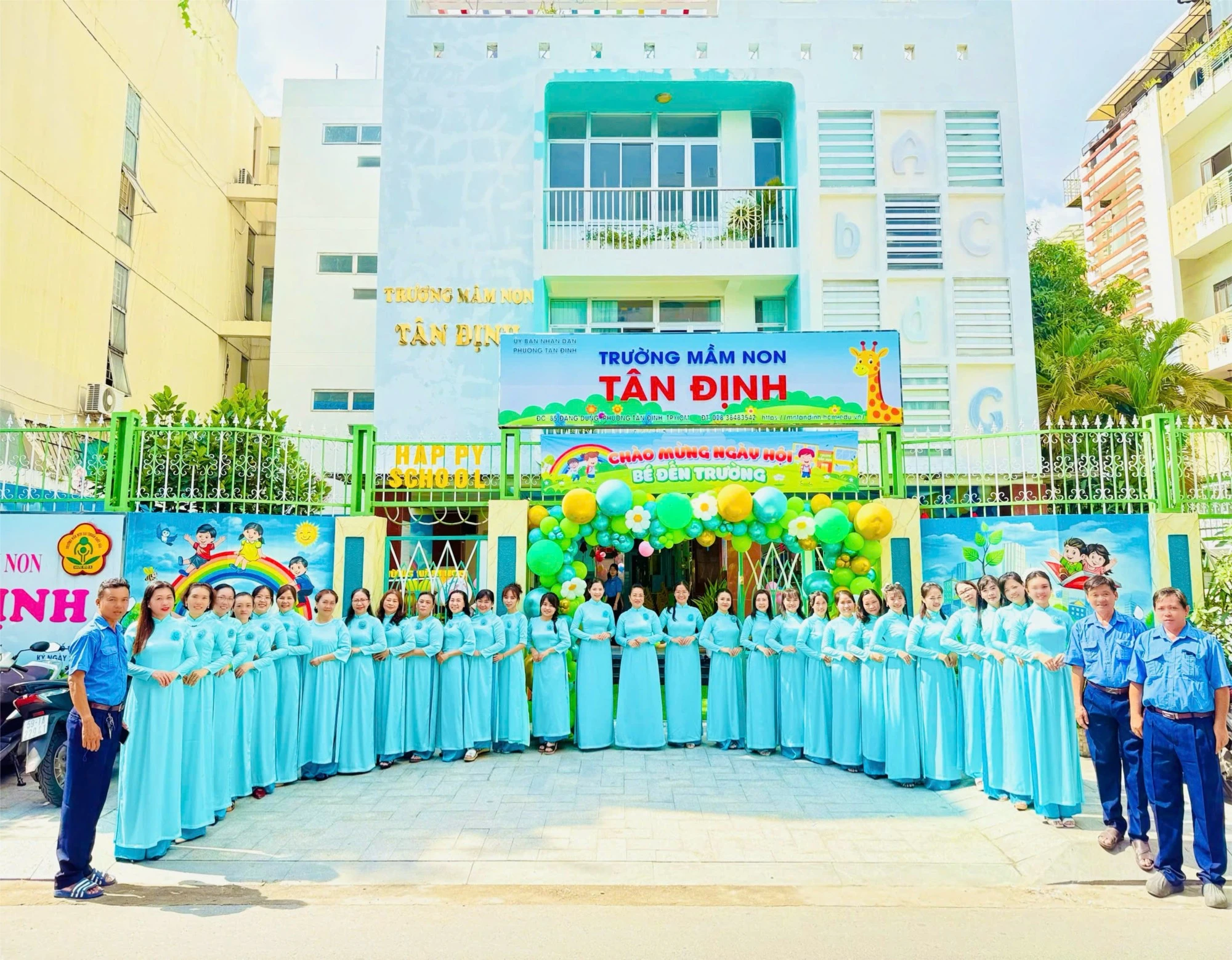 Chú thích ảnh: Trường mầm non Tân Định (phường Tân Định) là một trong những trường chính thức được công nhận trường đạt chuẩn quốc gia mức độ 1 - Ảnh: NT