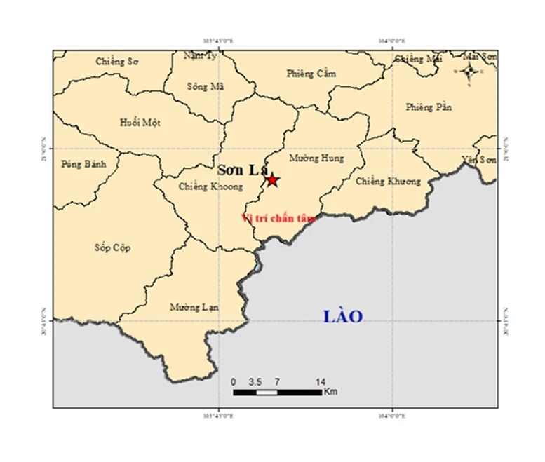 Động đất 4 độ tại xã Mường Hung, tỉnh Sơn La- Ảnh 1. Động đất 4 độ tại xã Mường Hung, tỉnh Sơn La- Ảnh 1.
