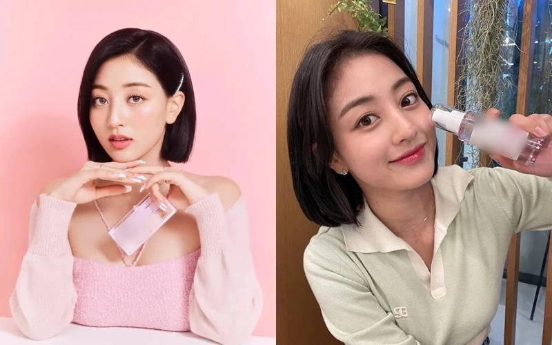 Mỹ nhân TWICE ưu tiên dưỡng da nhiều lớp để cấp ẩm khi đi máy bay - Ảnh: Instagran nhân vật
