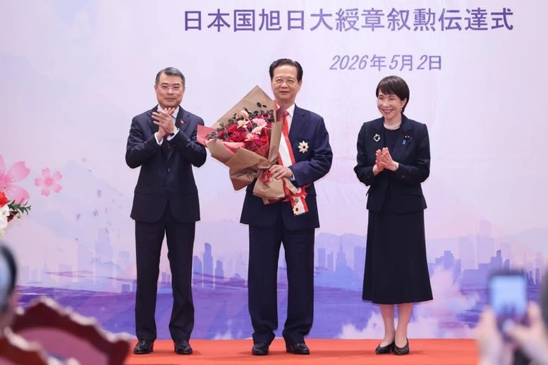 Nhật Bản trao Huân chương Mặt trời mọc tặng nguyên lãnh đạo Đảng, Nhà nước Việt Nam- Ảnh 4. Nhật Bản trao Huân chương Mặt trời mọc tặng nguyên lãnh đạo Đảng, Nhà nước Việt Nam- Ảnh 4.
