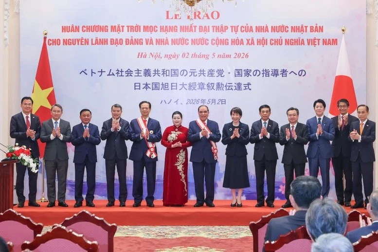 Nhật Bản trao Huân chương Mặt trời mọc tặng nguyên lãnh đạo Đảng, Nhà nước Việt Nam- Ảnh 6. Nhật Bản trao Huân chương Mặt trời mọc tặng nguyên lãnh đạo Đảng, Nhà nước Việt Nam- Ảnh 6.