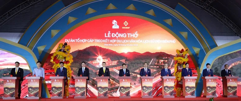 Phó Thủ tướng Nguyễn Văn Thắng dự lễ động thổ Dự án tổ hợp cáp treo kết hợp du lịch văn hóa lịch sử Điện Biên Phủ- Ảnh 1. Phó Thủ tướng Nguyễn Văn Thắng dự lễ động thổ Dự án tổ hợp cáp treo kết hợp du lịch văn hóa lịch sử Điện Biên Phủ- Ảnh 1.