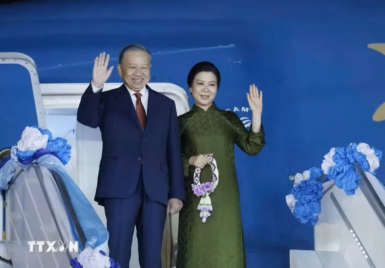 Tổng Bí thư, Chủ tịch nước Tô Lâm và Phu nhân kết thúc tốt đẹp chuyến thăm chính thức Thái Lan; lên đường thăm cấp Nhà nước tới Singapore- Ảnh 3.